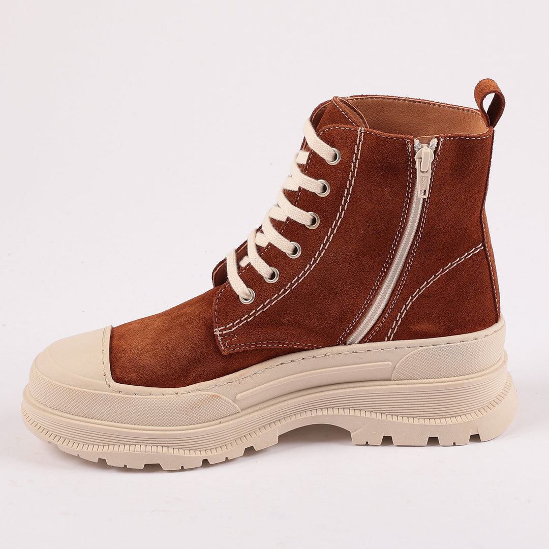 Covent Garden Suede Boots in Mocha Brown