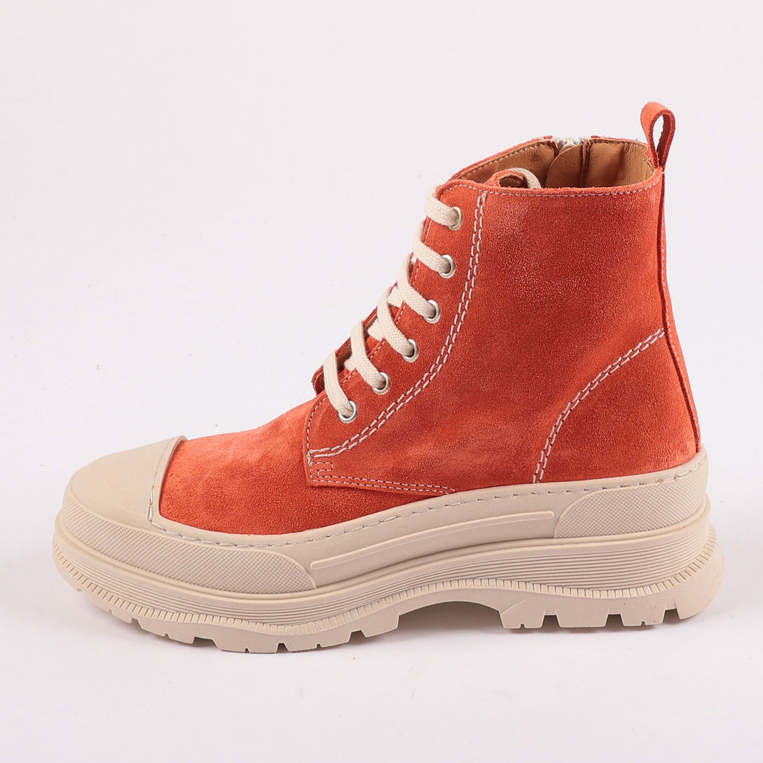 Covent Garden Suede Boots in Pumpkin Orange