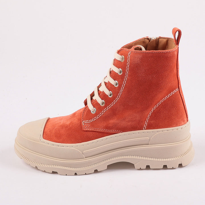 Covent Garden Suede Boots in Pumpkin Orange