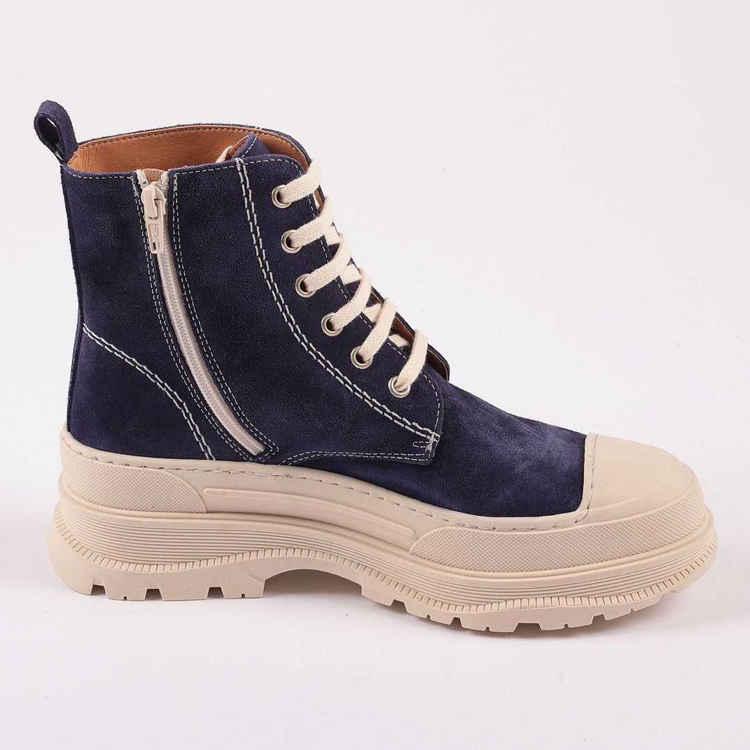 Covent Garden Suede Boots in Deep Blue