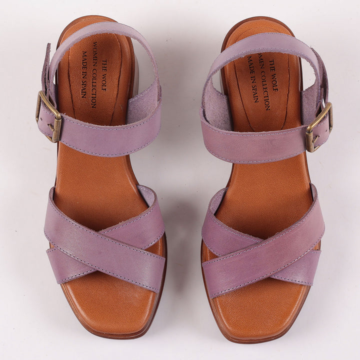 Brighton Leather Sandals in Light Purple