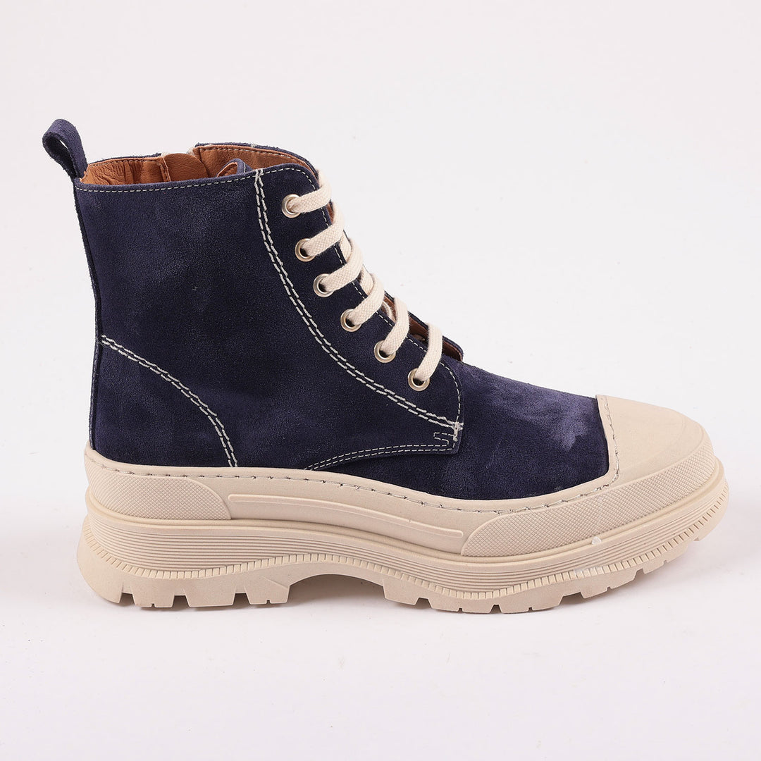 Covent Garden Suede Boots in Deep Blue