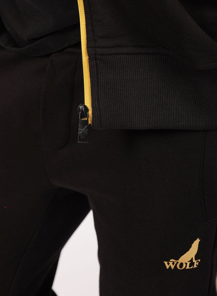 Golden Tracksuit Set in Black
