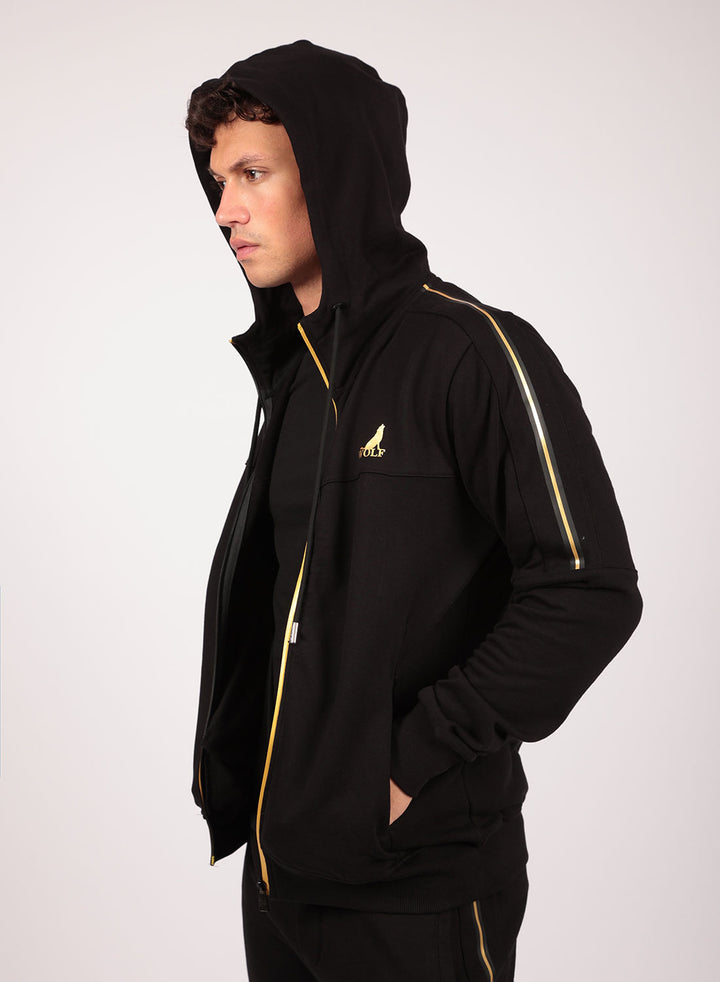 Golden Tracksuit Set in Black