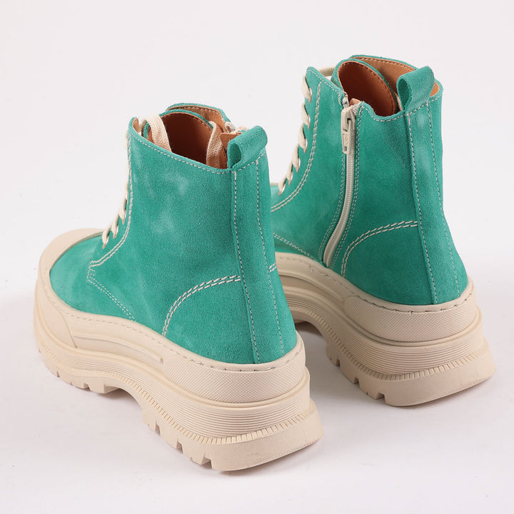 Covent Garden Suede Boots in Emerald