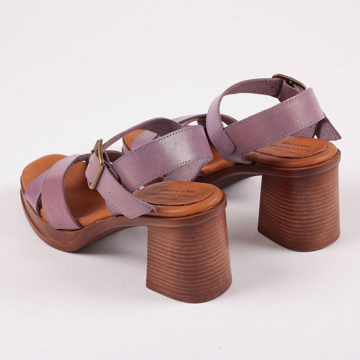 Brighton Leather Sandals in Light Purple
