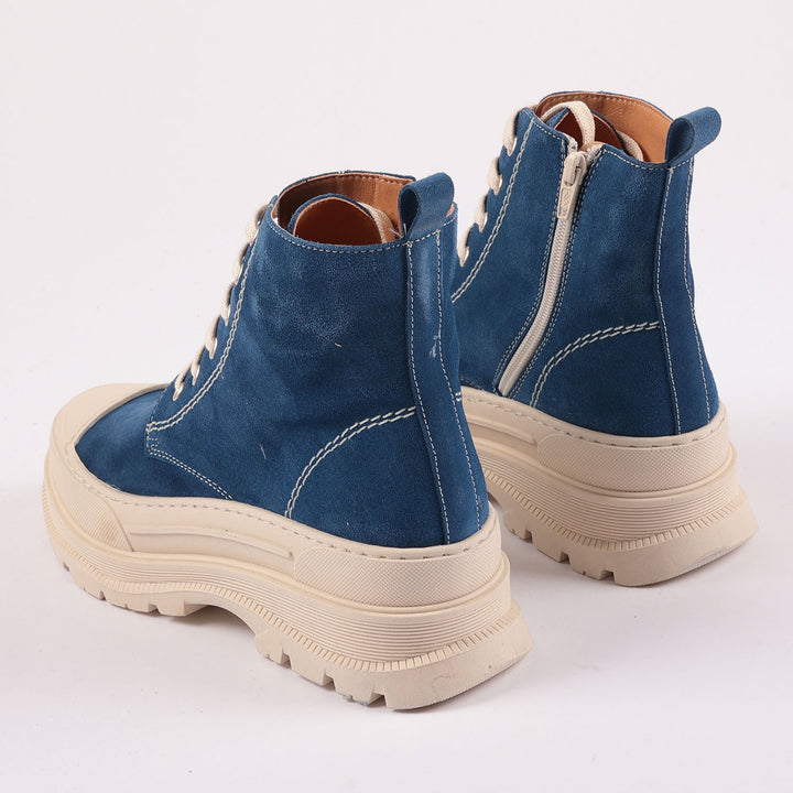 Covent Garden Suede Boots in Navy