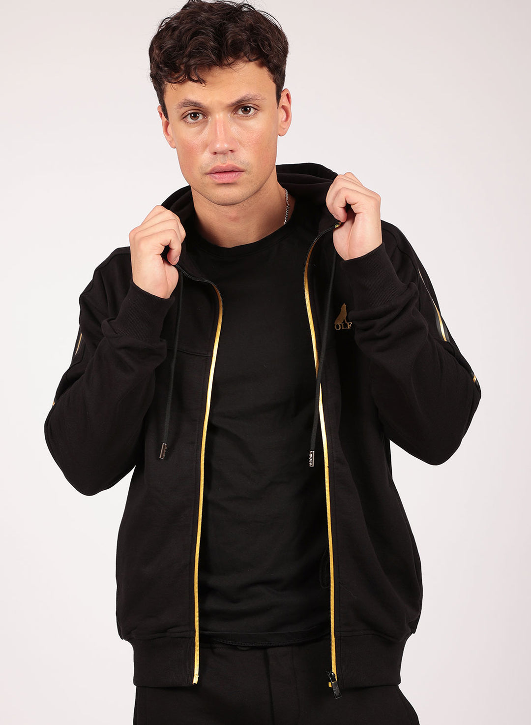 Golden Tracksuit Set in Black
