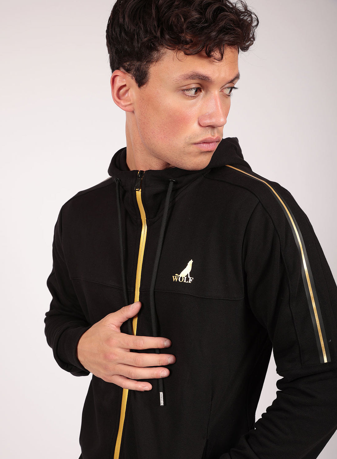 Golden Tracksuit Set in Black