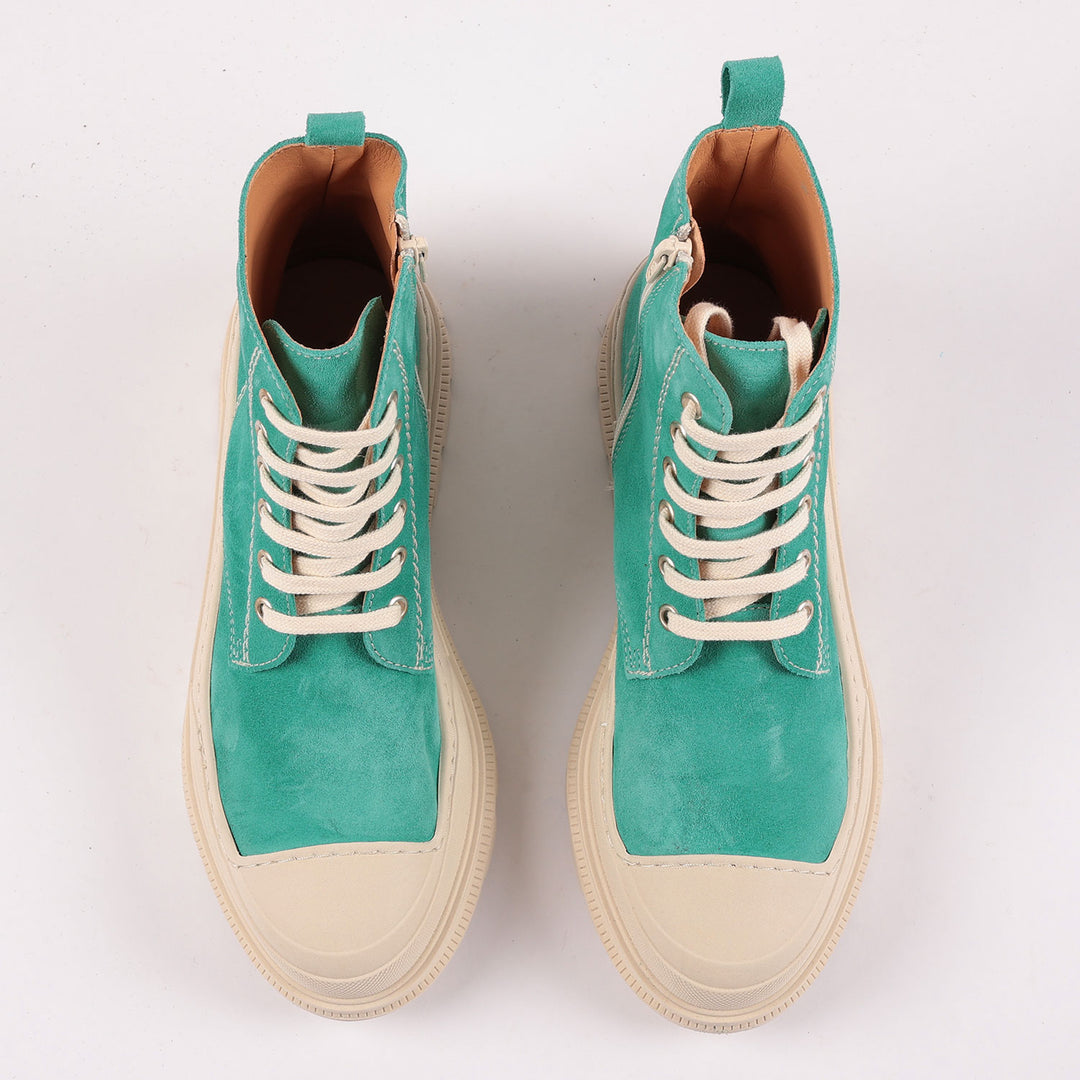 Covent Garden Suede Boots in Emerald