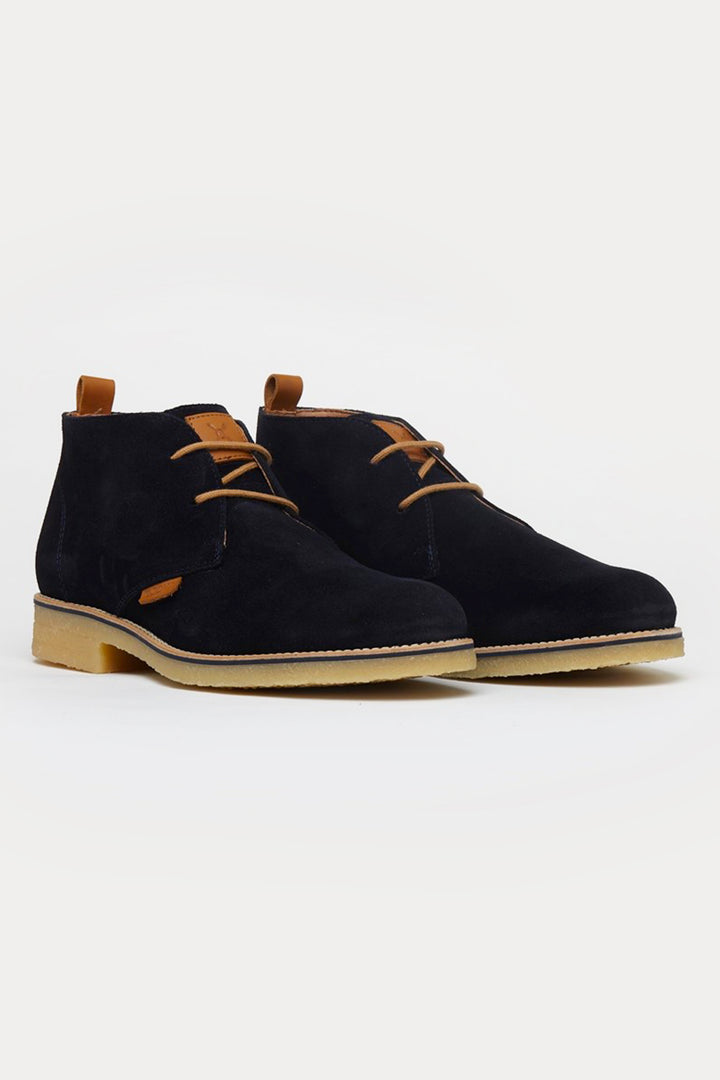 Richmond Smart Suede Boots in Navy