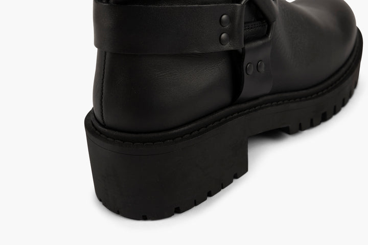 Tribeca Leather Boots in Black