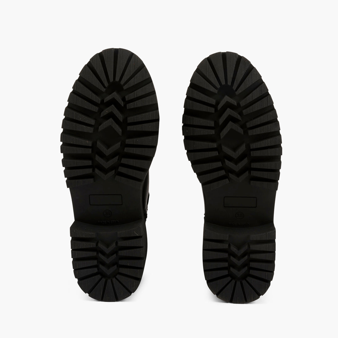 Tribeca Leather Boots in Black