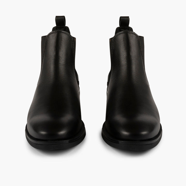 Chelsea Leather Boots in Black