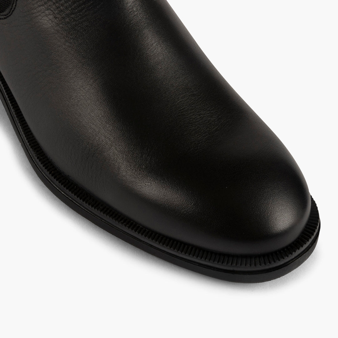 Chelsea Leather Boots in Black