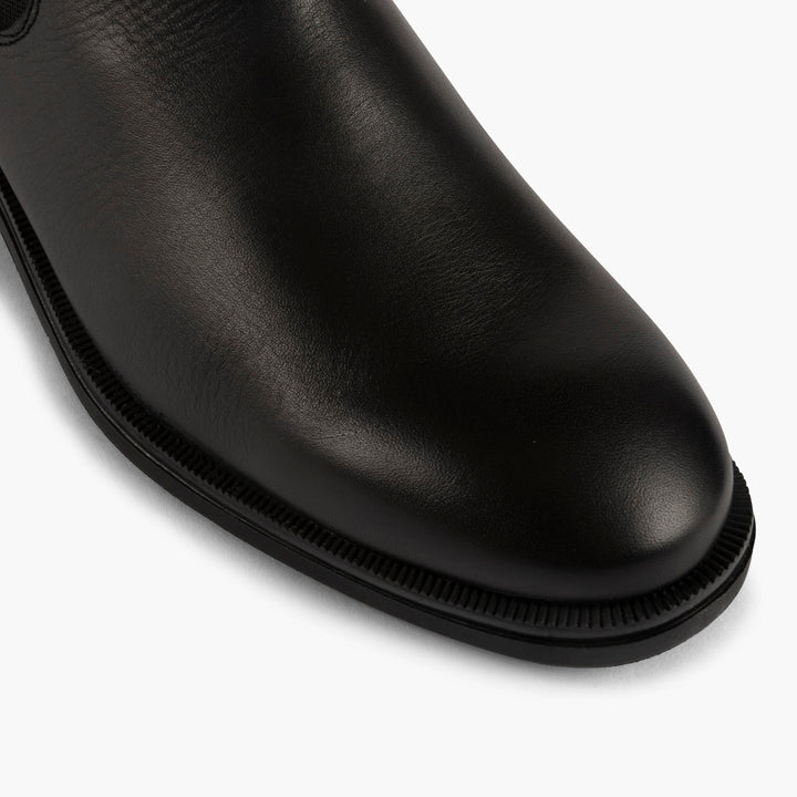 Chelsea Leather Boots in Black