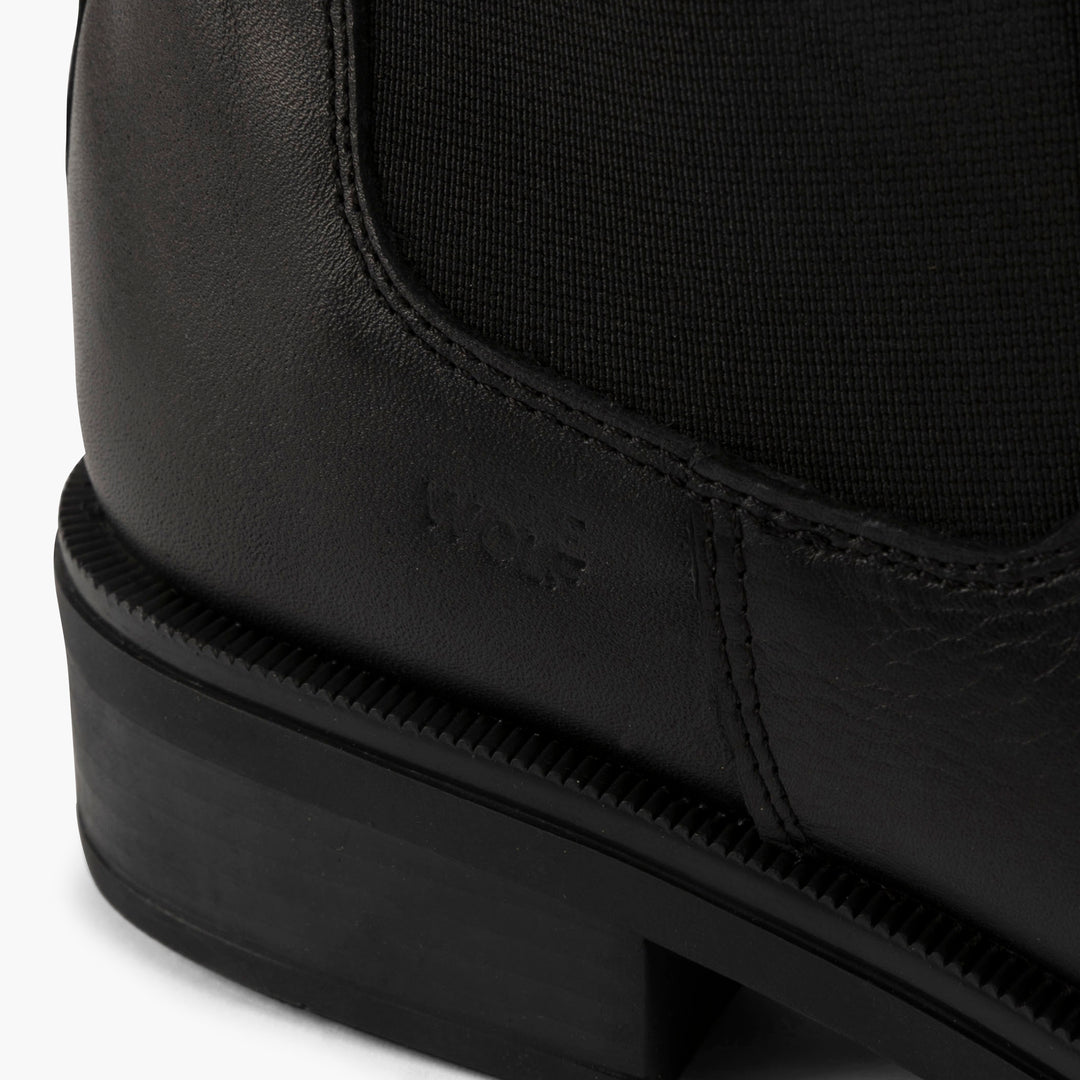 Chelsea Leather Boots in Black