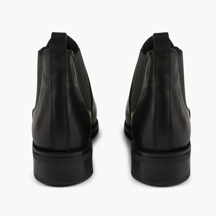 Chelsea Leather Boots in Black