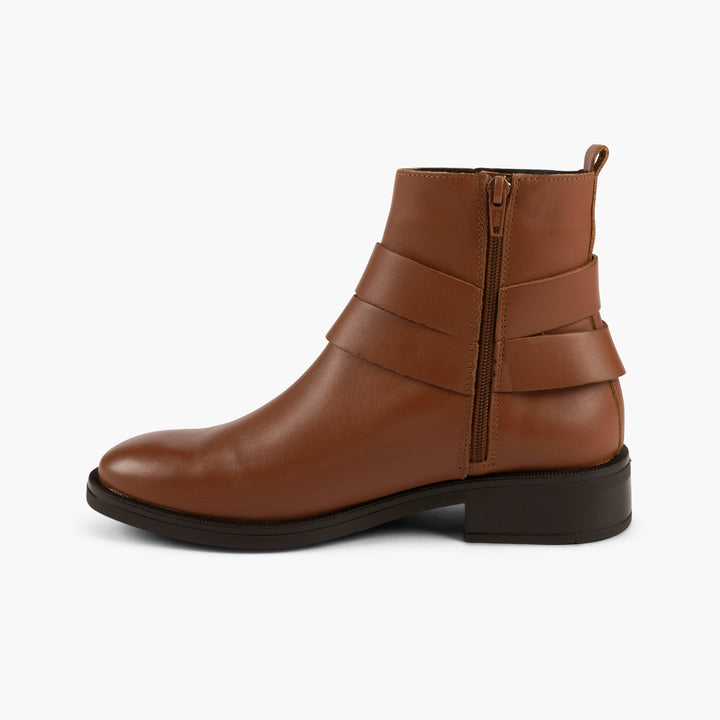 Brooklyn Leather Boots in Brown