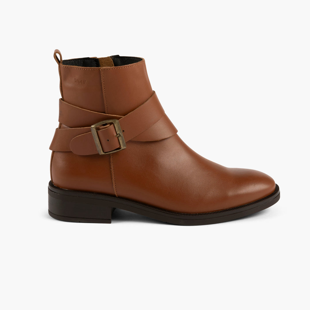 Brooklyn Leather Boots in Brown