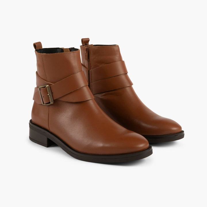 Brooklyn Leather Boots in Brown