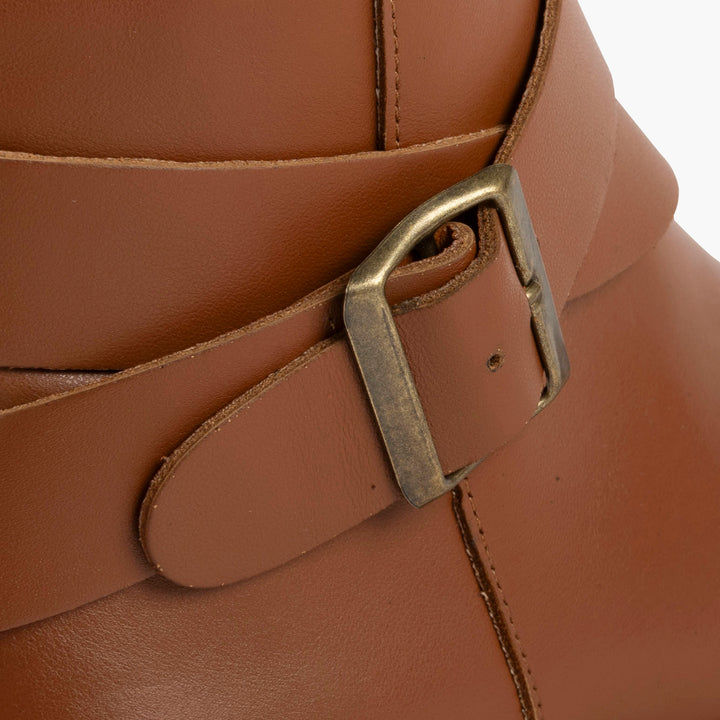 Brooklyn Leather Boots in Brown