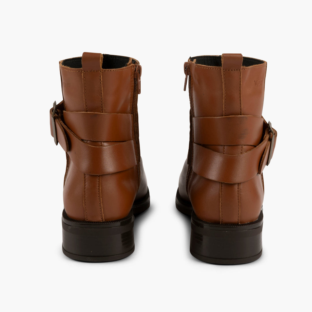 Brooklyn Leather Boots in Brown