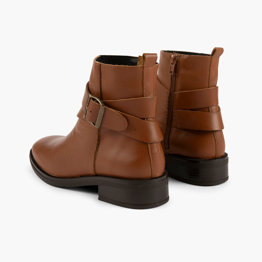 Brooklyn Leather Boots in Brown