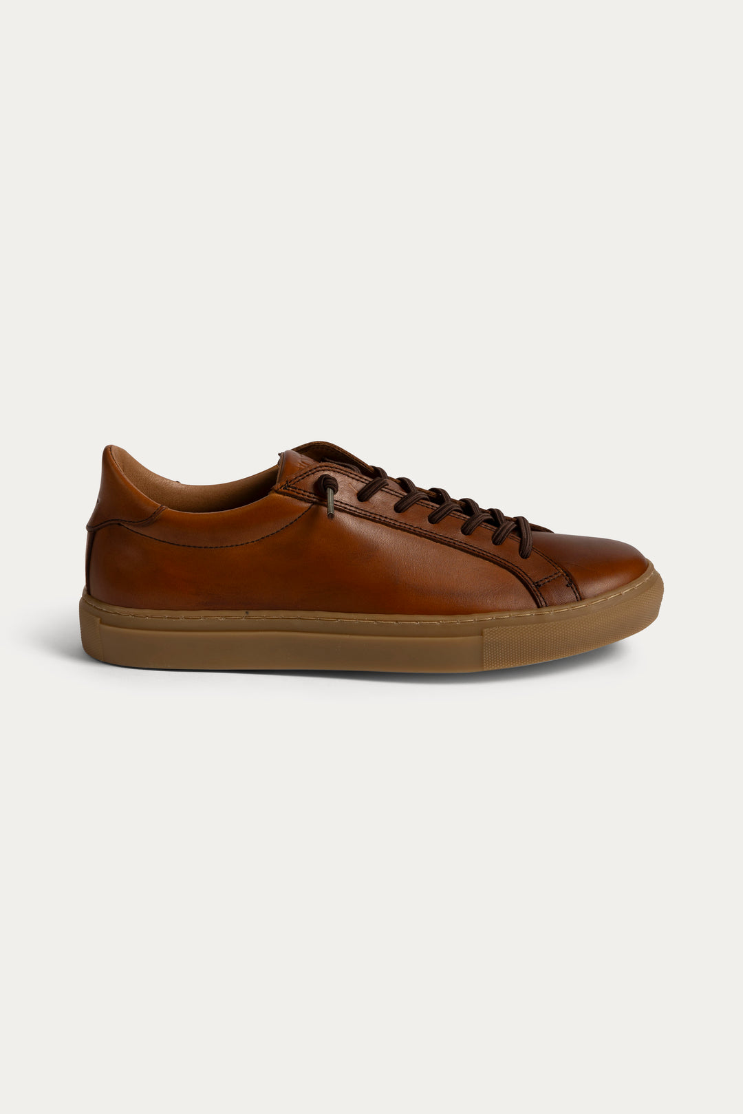 Arezzo Leather Smart Trainers in Brown