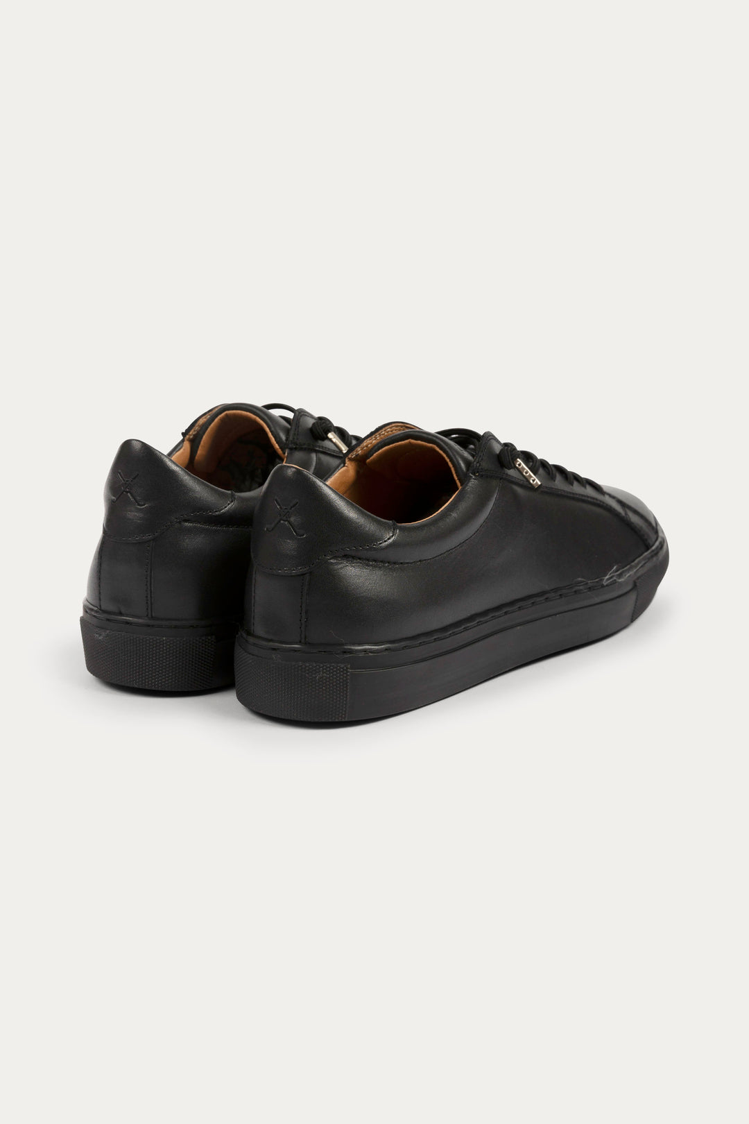 Arezzo Leather Smart Trainers in Black