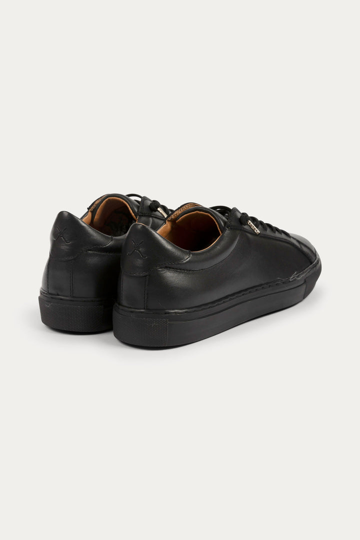 Arezzo Leather Smart Trainers in Black