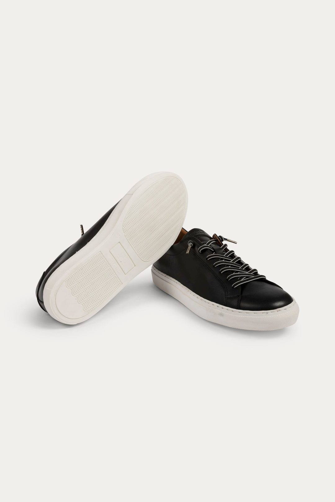 Arezzo Leather Smart Trainers in Black