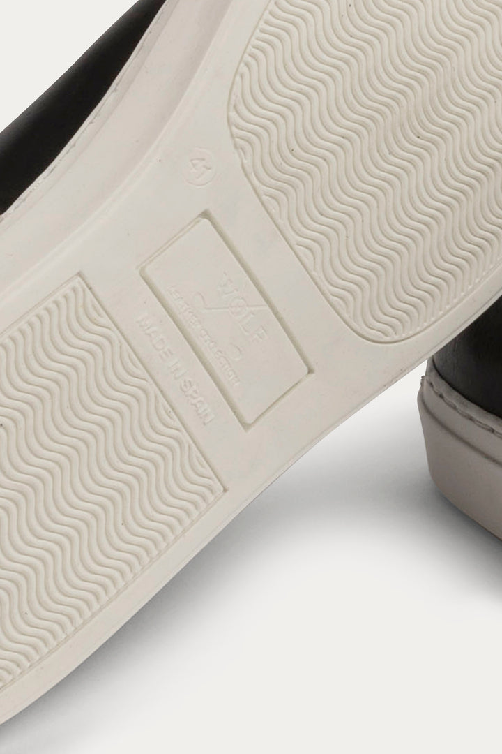 Arezzo Leather Smart Trainers in Black