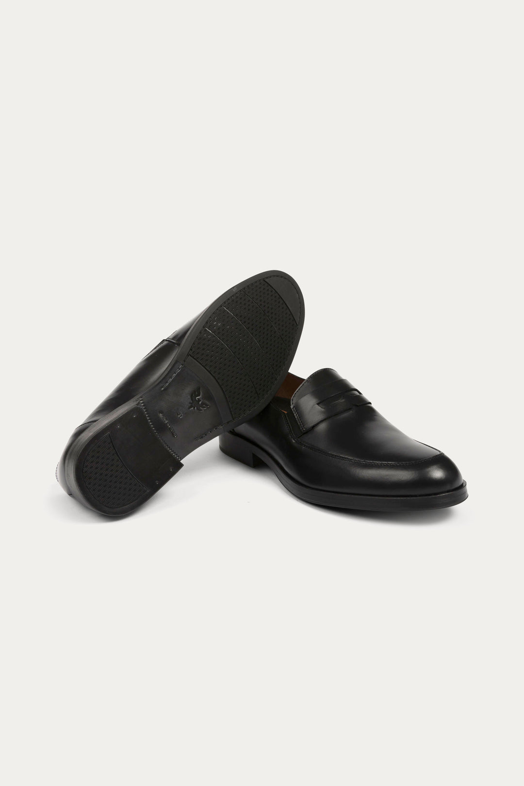 Firenze Leather Penny Loafer in Black