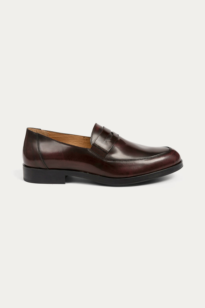 Firenze Leather Penny Loafer in Brown