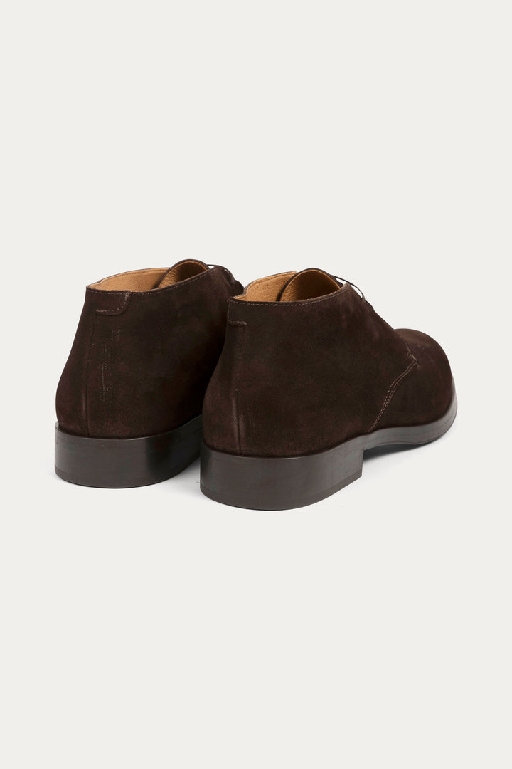 Mason Leather Boots in Dark Brown