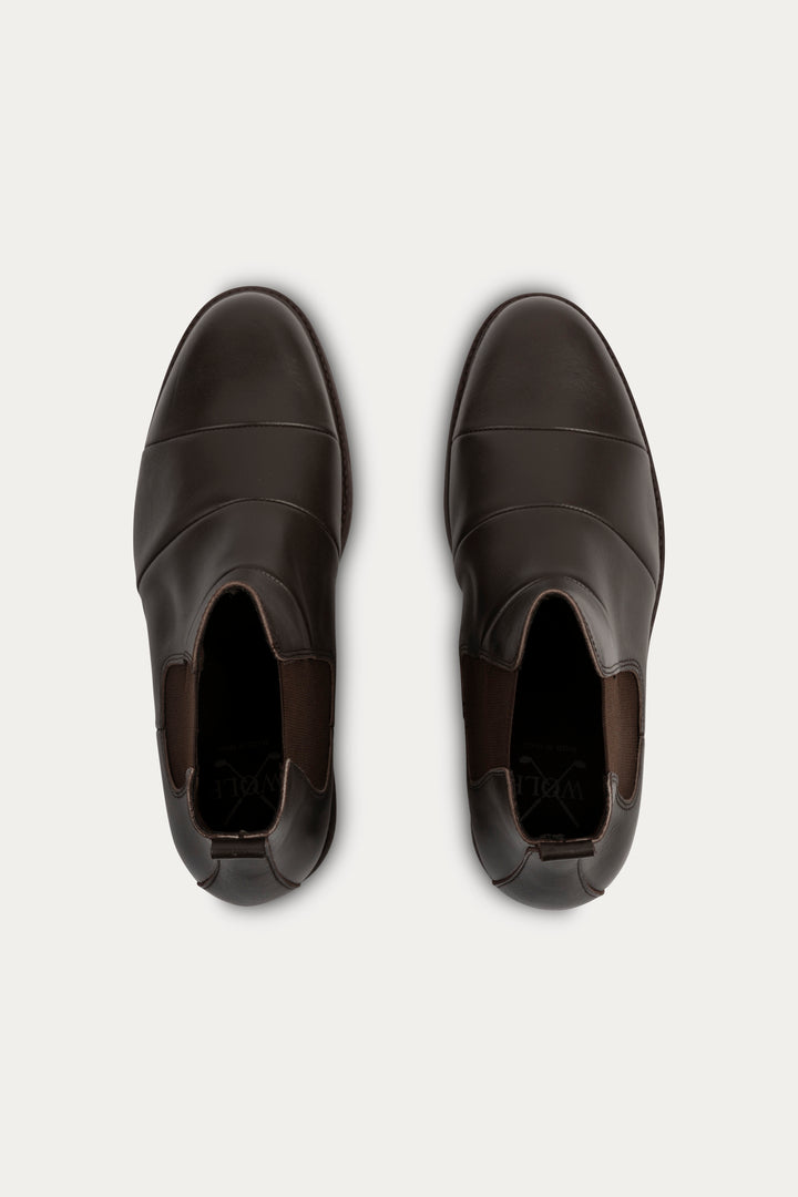 Holborn Leather Boots in Dark Brown