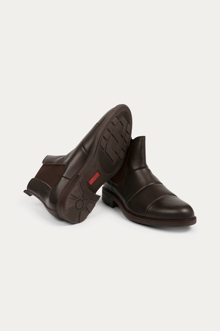 Holborn Leather Boots in Dark Brown