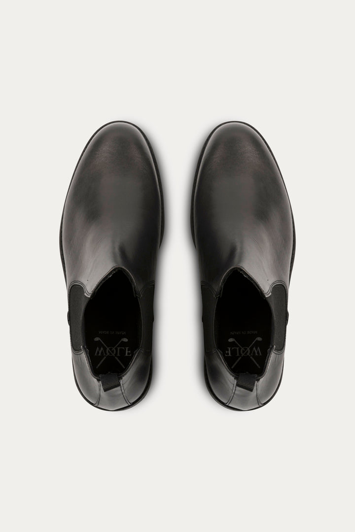 Chelsea Leather Boots in Black