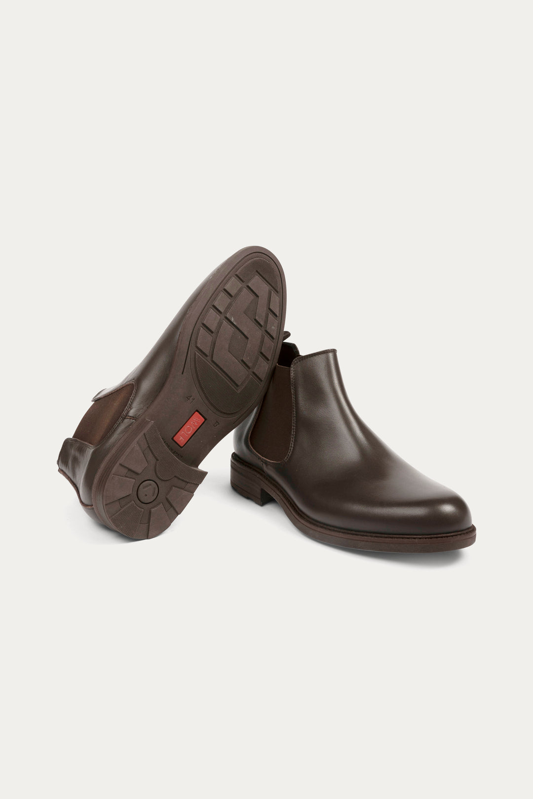 Chelsea Leather Boots in Dark Brown