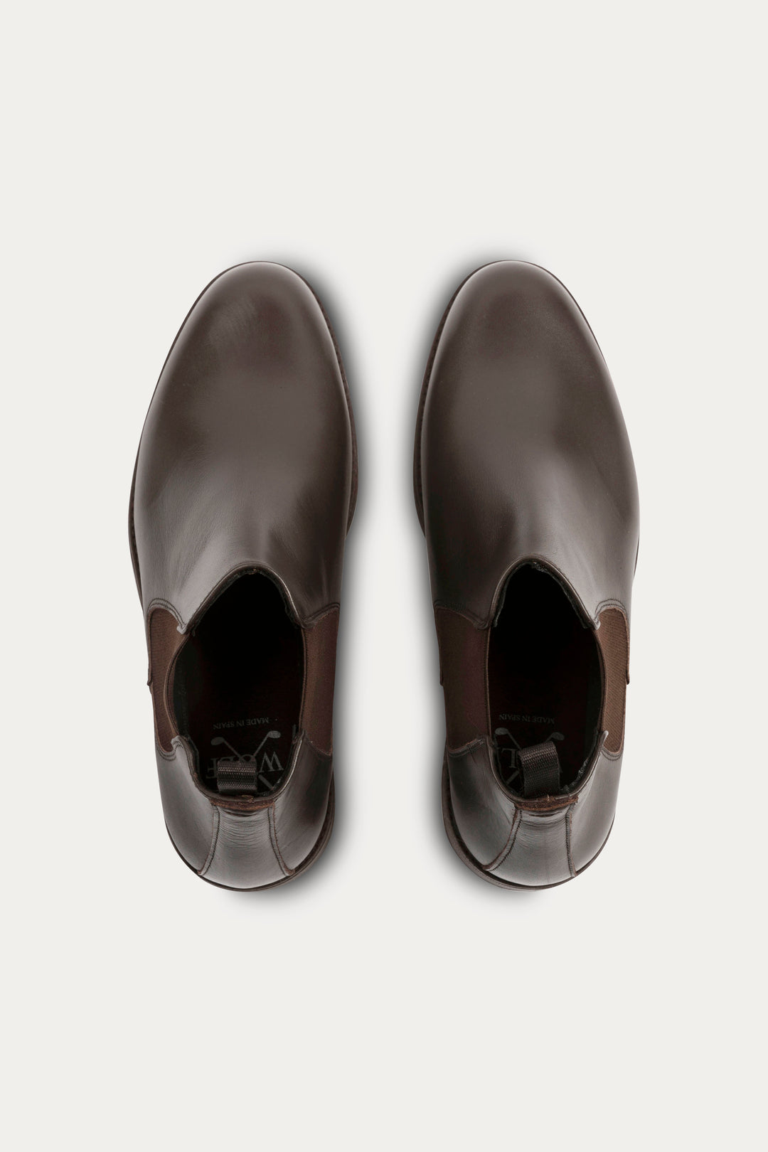 Chelsea Leather Boots in Dark Brown