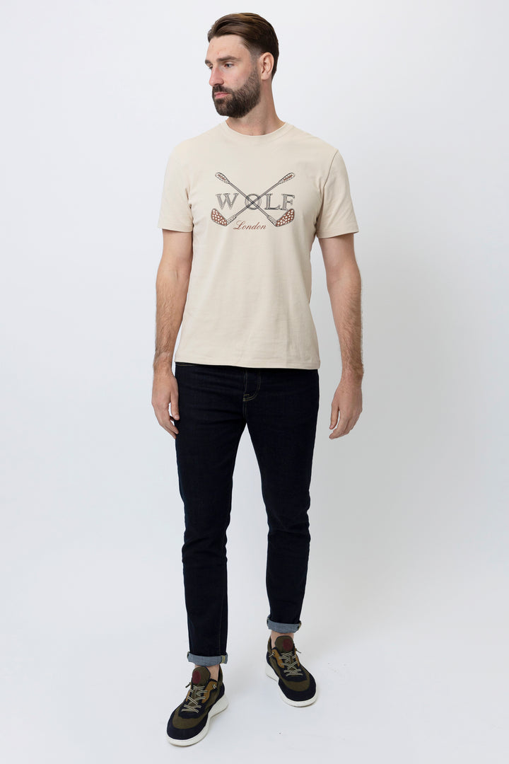 Brighton Short Sleeve T-Shirt in Cream