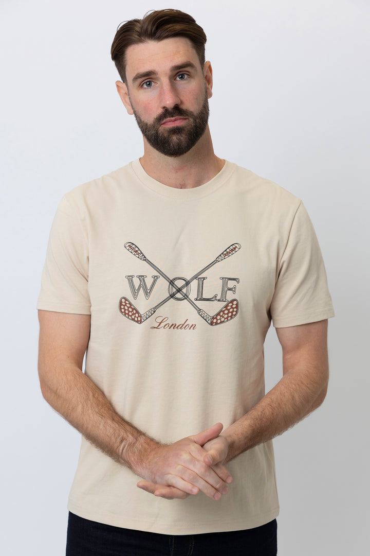 Brighton Short Sleeve T-Shirt in Cream