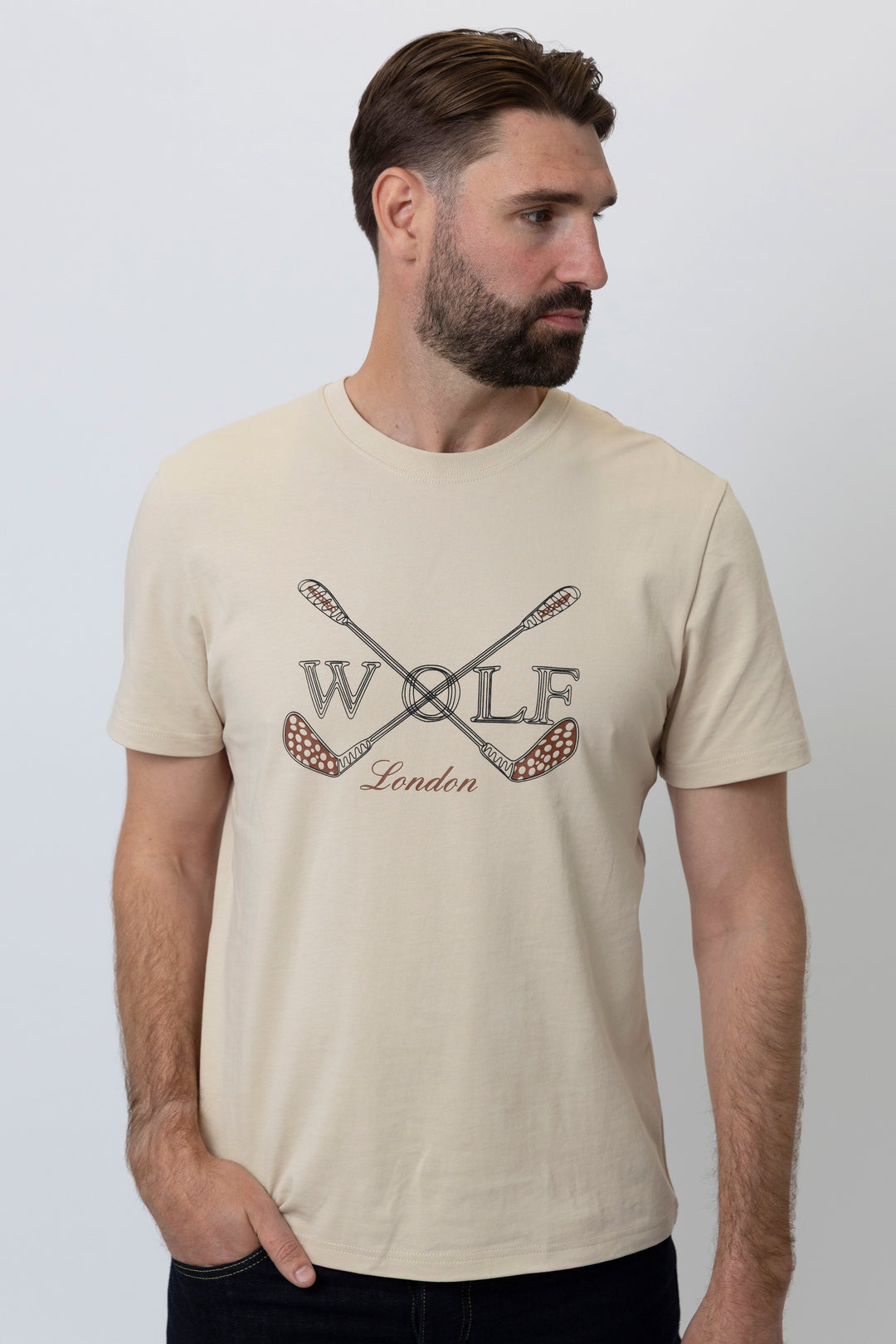 Brighton Short Sleeve T-Shirt in Cream