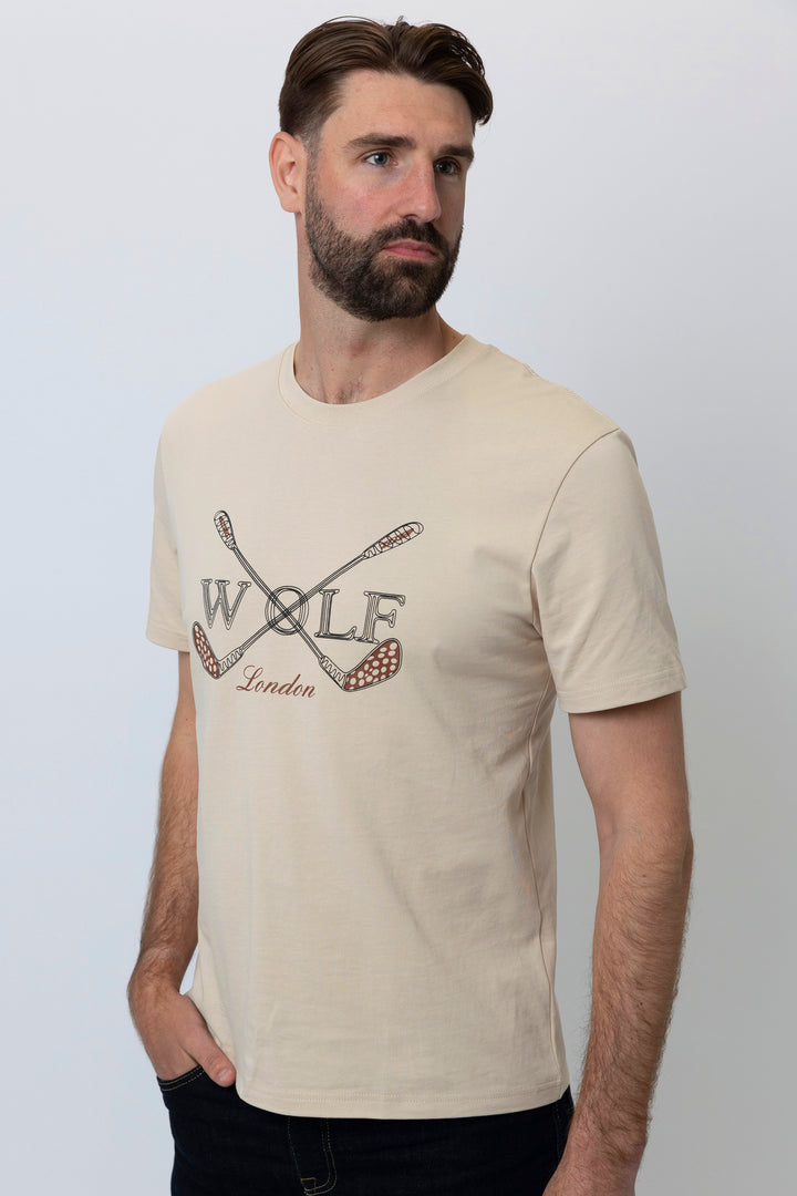 Brighton Short Sleeve T-Shirt in Cream