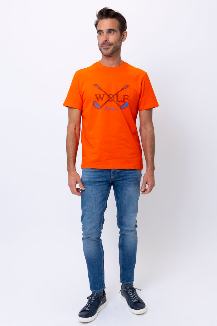 Brighton Short Sleeve T-Shirt in Orange