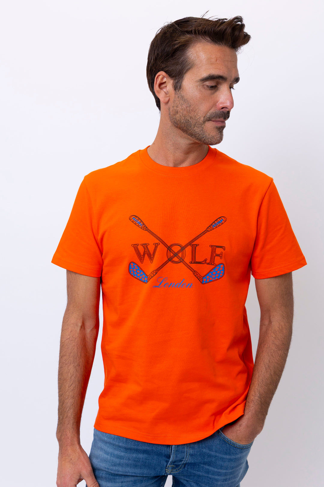Brighton Short Sleeve T-Shirt in Orange