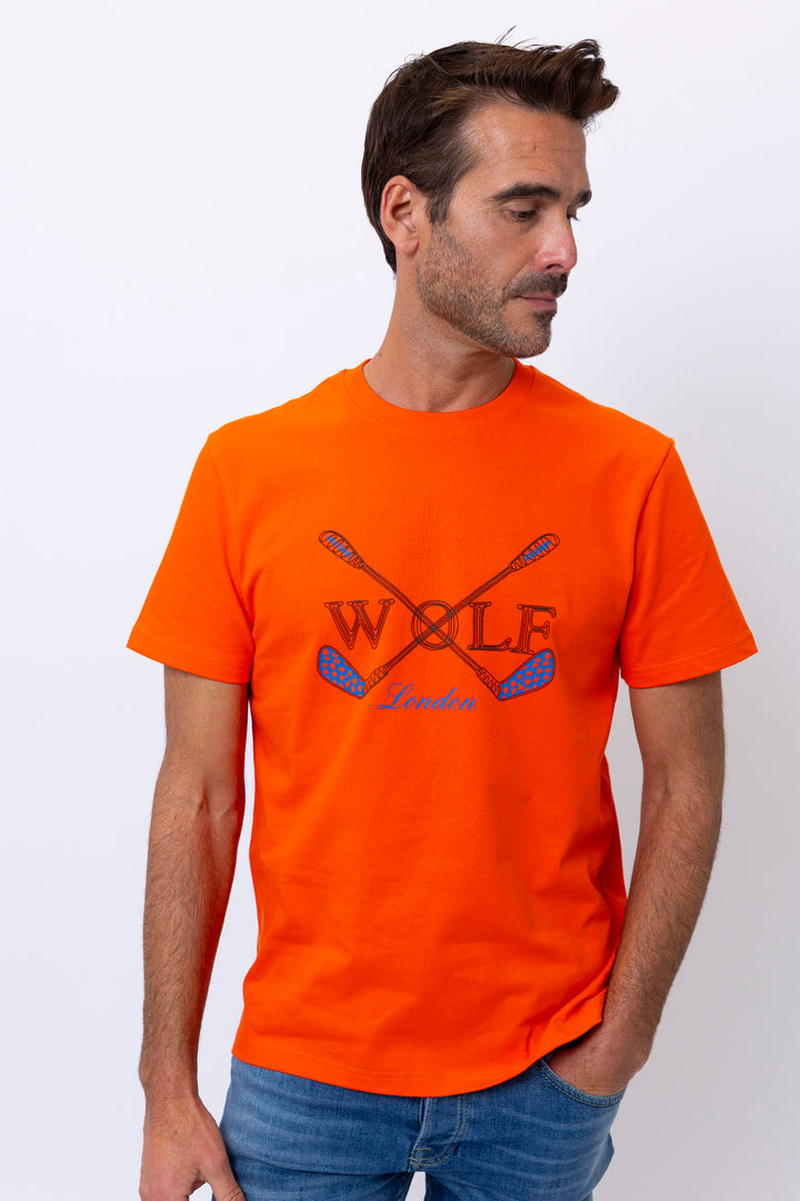 Brighton Short Sleeve T-Shirt in Orange
