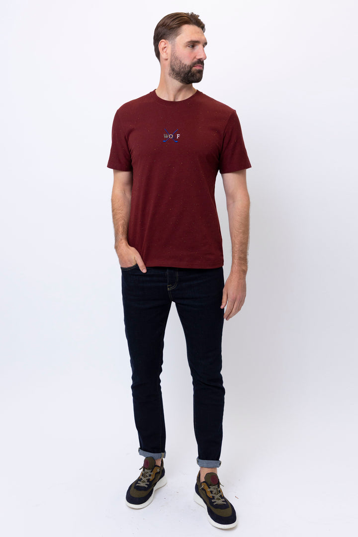 Boston Short Sleeve T-Shirt in Burgundy
