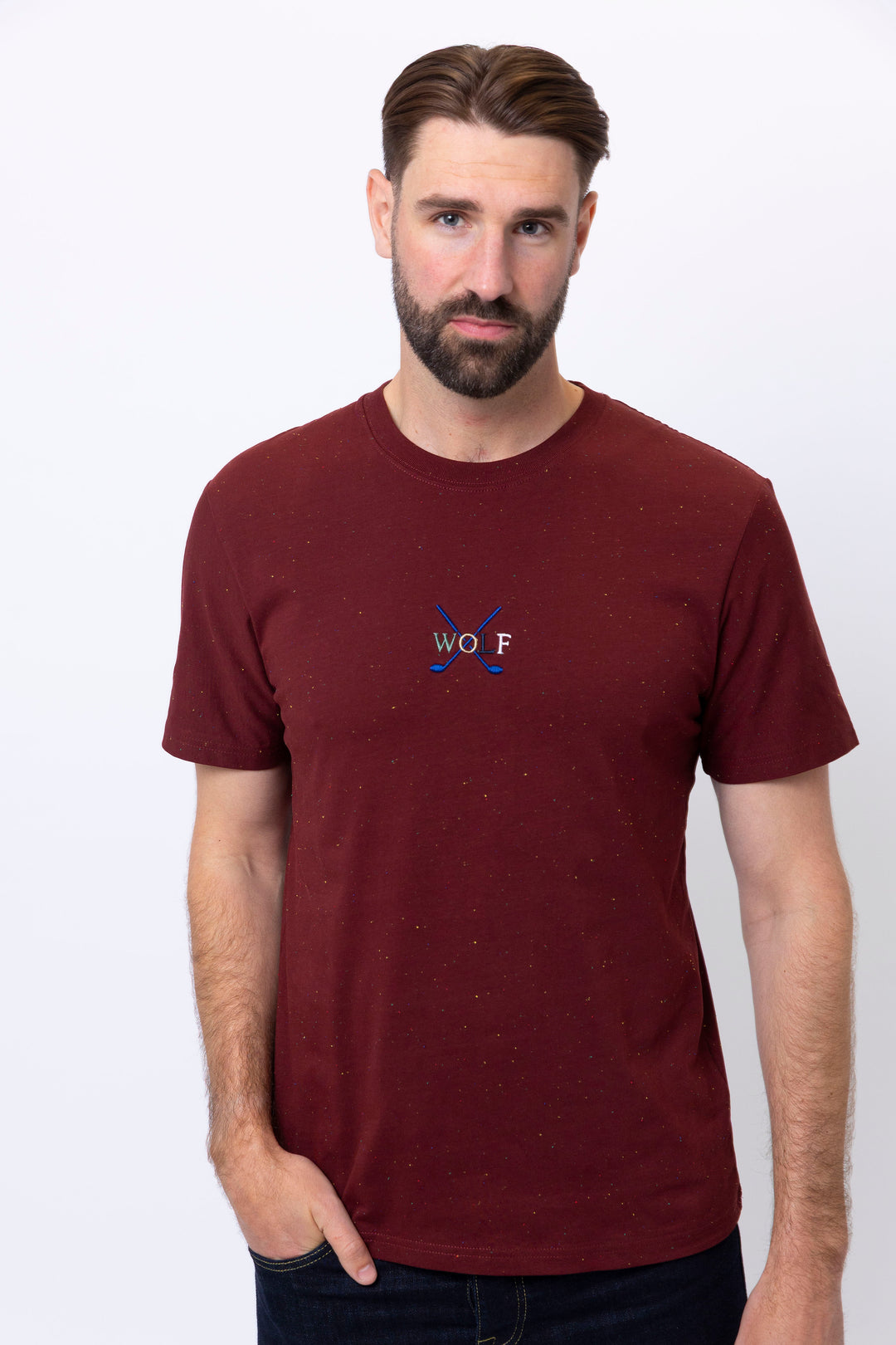 Boston Short Sleeve T-Shirt in Burgundy